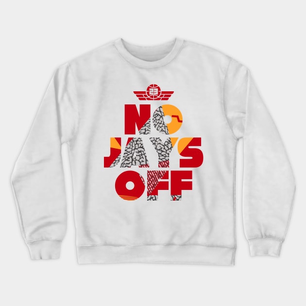 No Jays Off Cardinal Red Crewneck Sweatshirt by funandgames